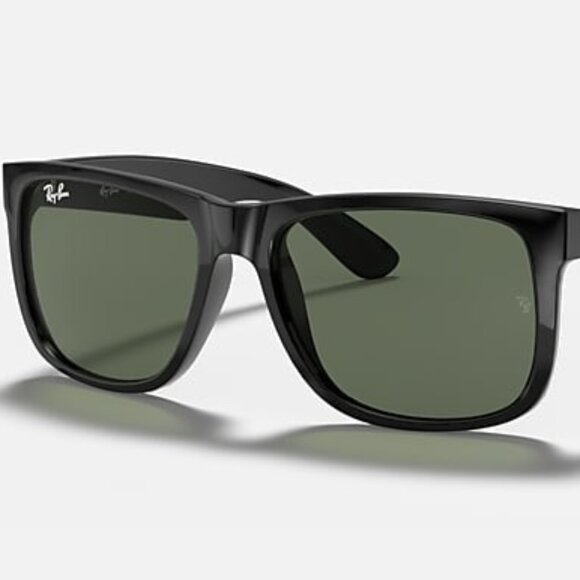 Ray-Ban RB4165 601/71 Justin Sunglasses – Polished Black Dark Green Lens 54-16 - Picture 1 of 4